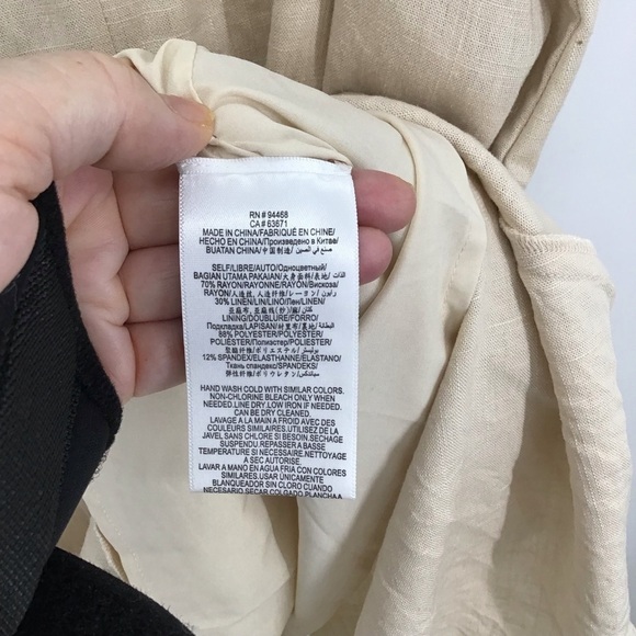 BCBGMAXAZRIA Linen Blend “Doris” Ruffled Midi Dress Corozo Beige NWT Size 6 - Picture 10 of 10